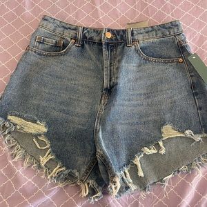 Denim High Rise Shorts